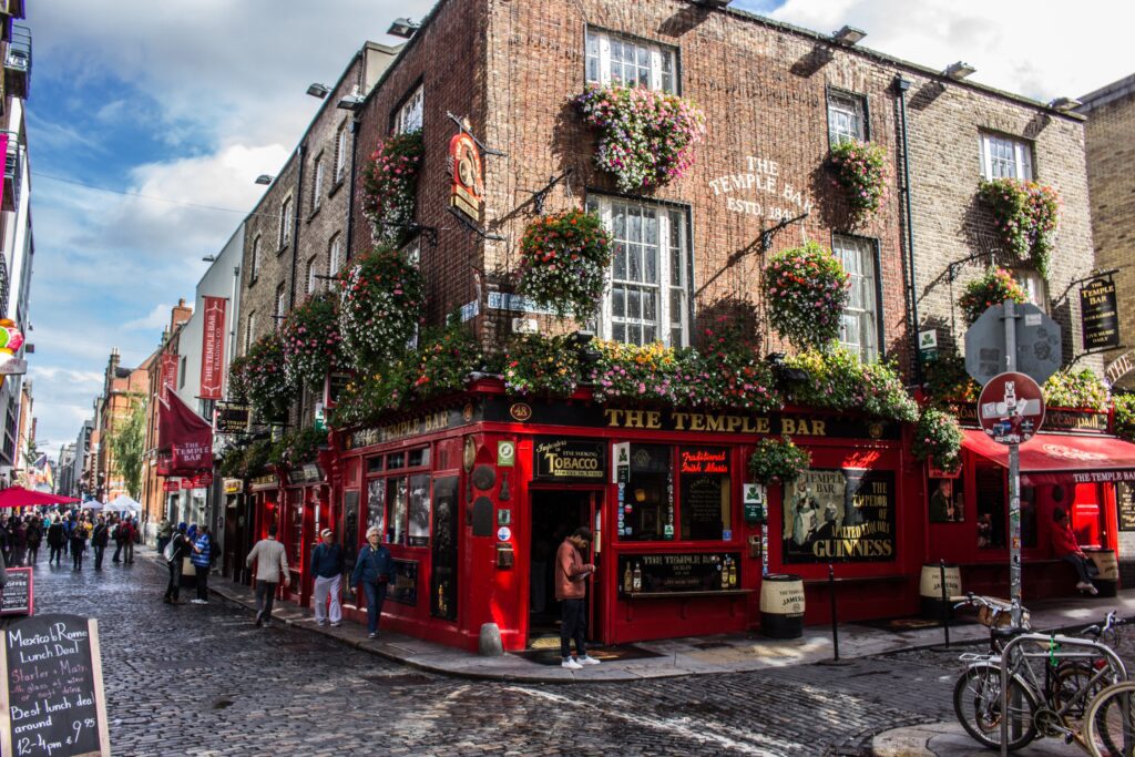 The Temple Bar em Dublin, na Irlanda
